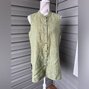 Eileen Fisher Olive Button-Up Top
Sz L